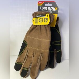 NWT Firm Grip Duck Canvas Tough Working Gloves Utility Touch Screen Size LARGE